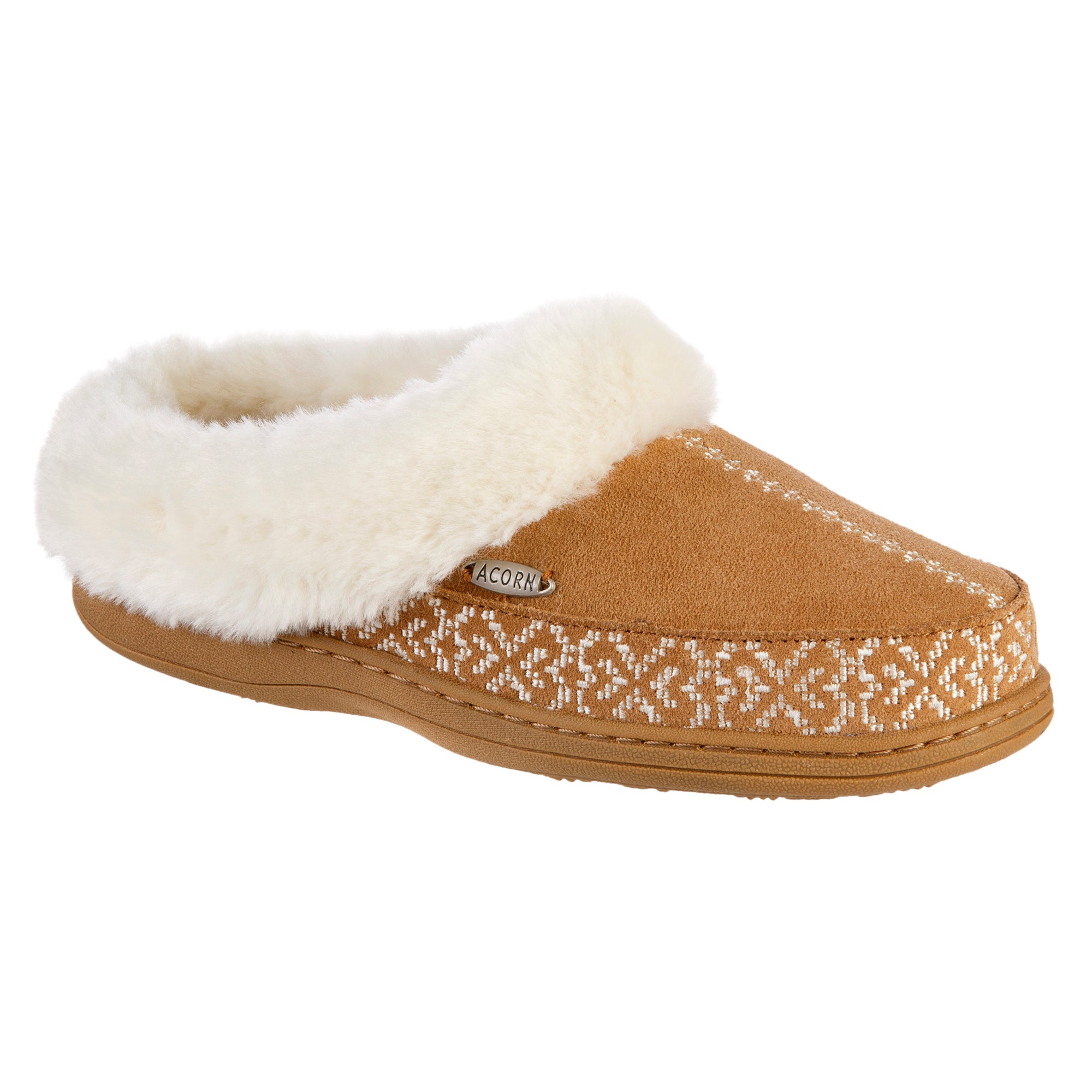 Women s Greta Embroidered Clog Slipper with Cloud Contour Comfort Acorn USA