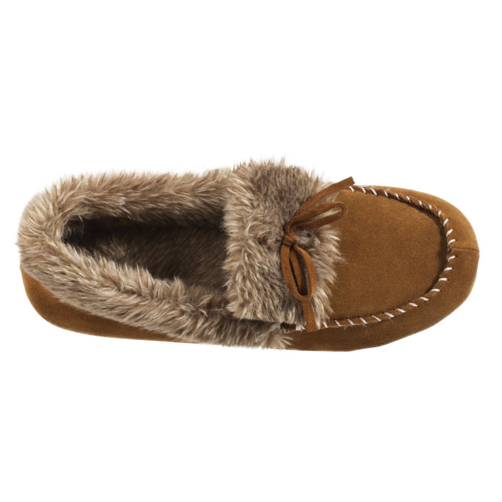 Faux fur discount moccasin slippers