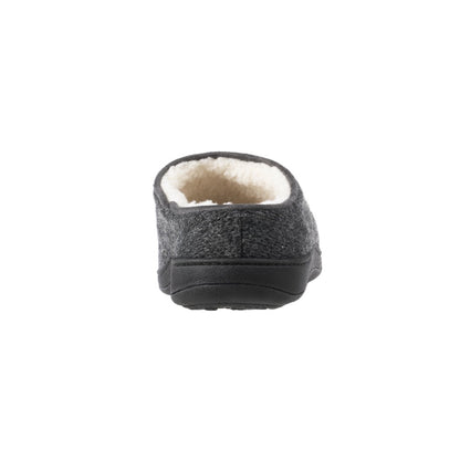 Women’s Flora Hoodback Slipper in Charcoal Heathered Back Heel